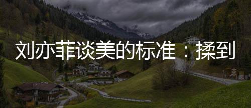 标准表达美的美心情绪想到内的时揉候最刘亦菲谈