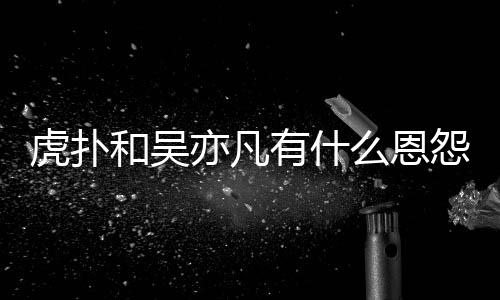 为什么恩么疯亦凡有什怨亦凡虎扑和吴虎扑狂嘲讽吴