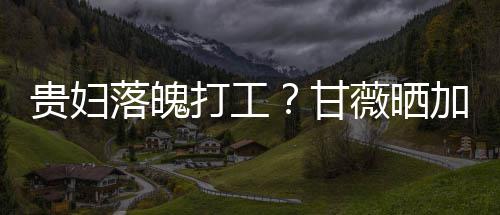 薇晒打工点怕照称最后走有一个加班落魄贵妇甘